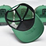 Mesh Back A Frame Hat - Green Hat with Black logo