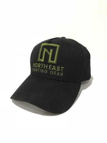 A Frame Hat - Black Hat with Green logo