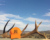 A Frame Hat - Blaze Orange Hat With Black logo