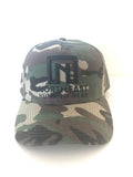 A Frame Hat - Camo Hat with Black logo