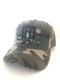 A Frame Hat - Camo Hat with Black logo