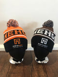 Brown and Black Pom Pom Beanie