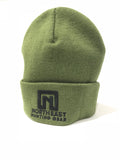 Beanie Green With Black Logo