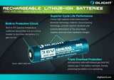 Various Olight Batteries - 18650 Li-ion rechargeable battery