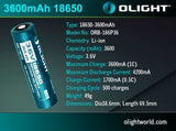 Various Olight Batteries - 18650 Li-ion rechargeable battery