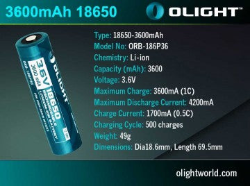 does olight flashlights only work with olight 18650 batteries Various Olight Batteries
